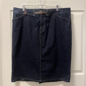 Ralph Lauren Jeans Co Premium dark wash denim pencil skirt. Size 16‎